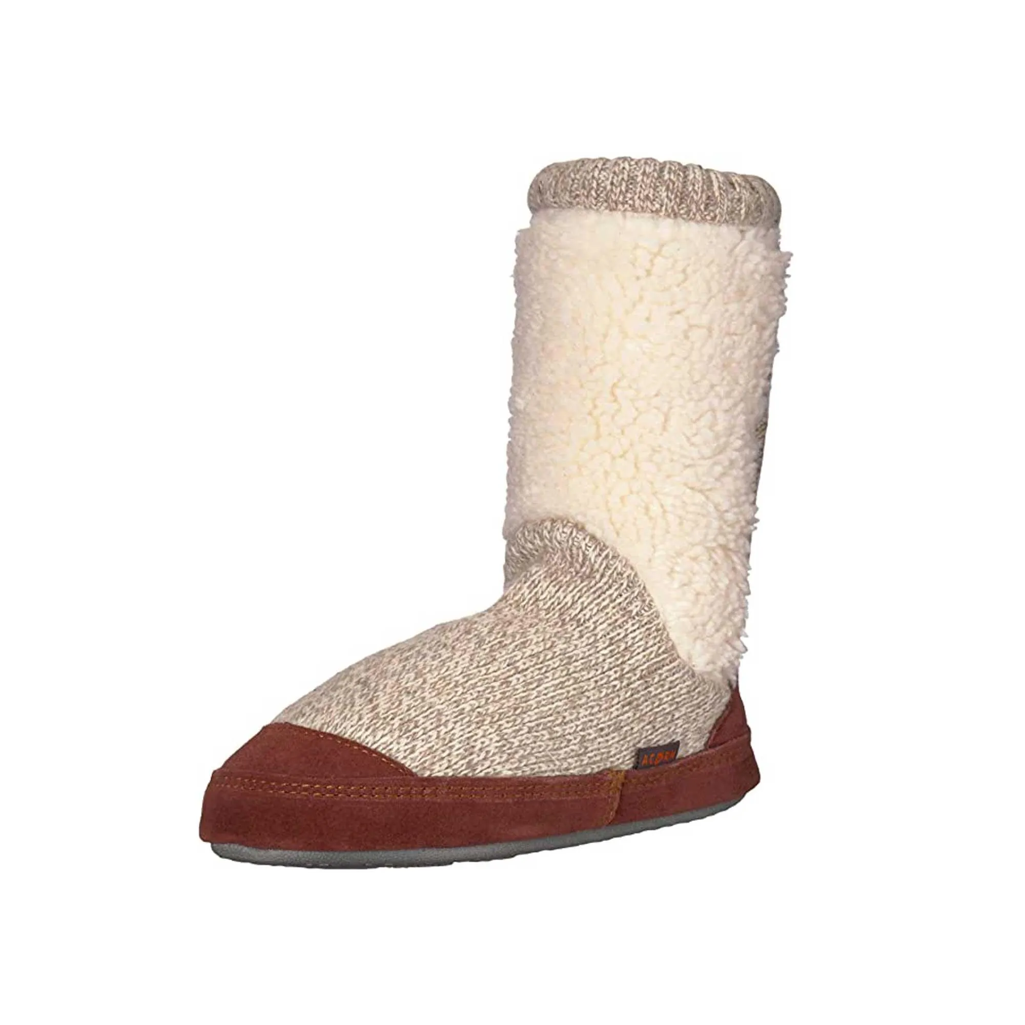Acorn Kid's Slouch Boot Slippers - Comfort Buff Popcorn, K5/6 | A18703ACC5-6
