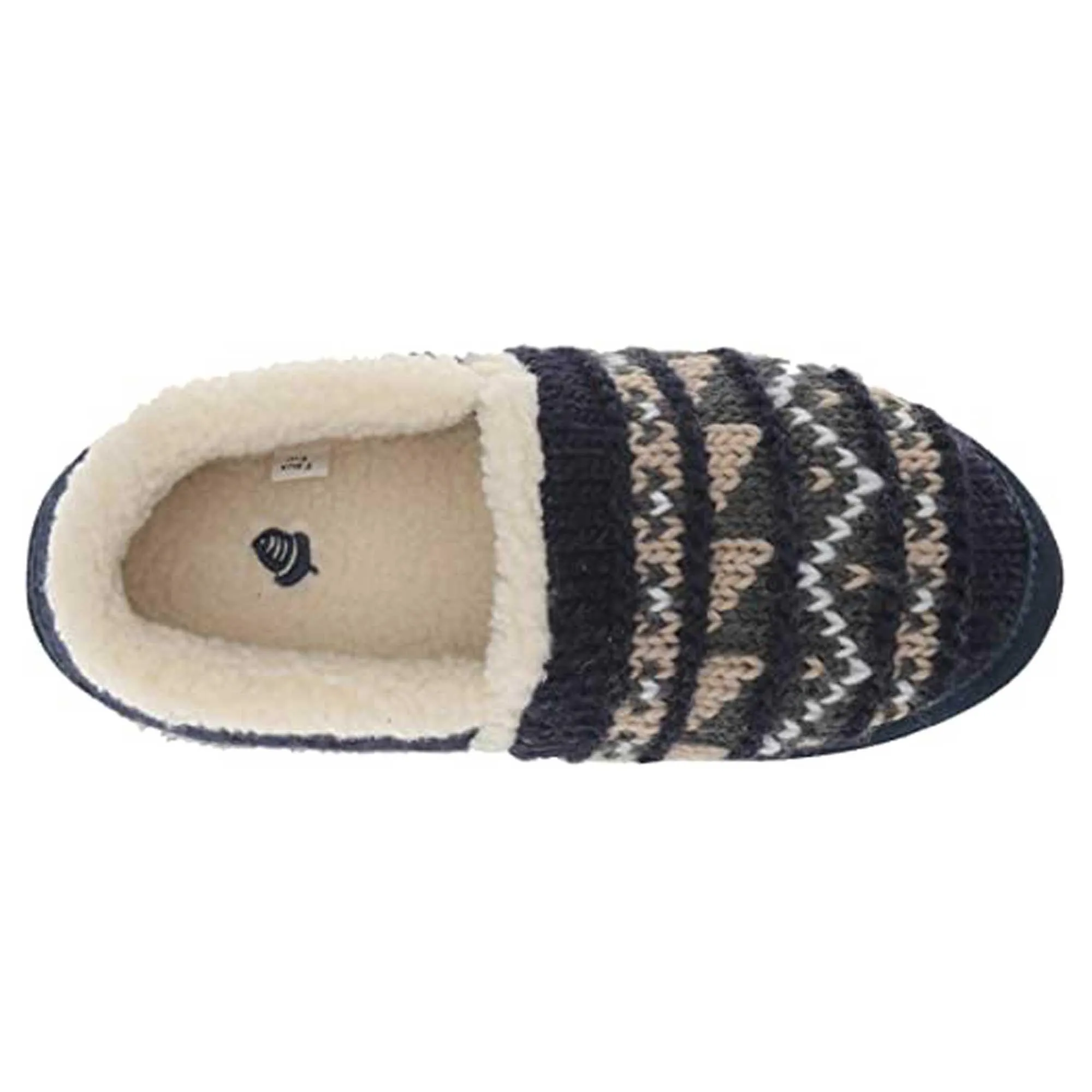 Acorn Women's Moc Slippers - Knit Uppers Cozy, Nordic Blue, Medium | A18605NOBWM