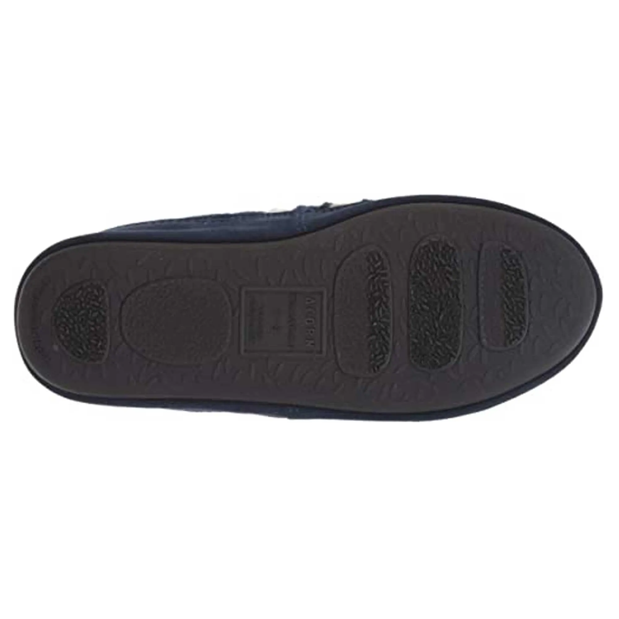 Acorn Women's Moc Slippers - Knit Uppers Cozy, Nordic Blue, Medium | A18605NOBWM