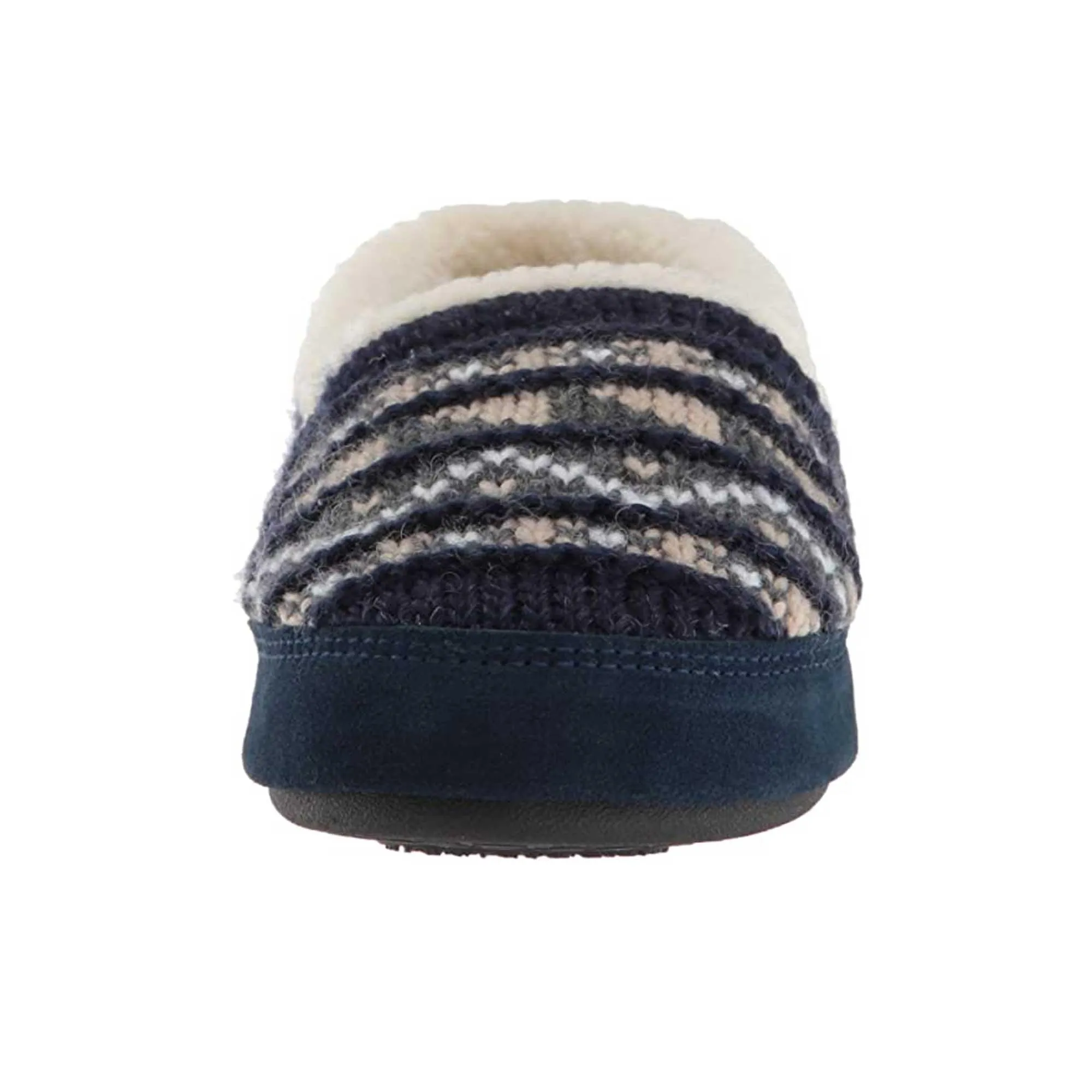 Acorn Women's Moc Slippers - Knit Uppers Cozy, Nordic Blue, Medium | A18605NOBWM