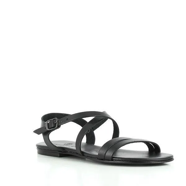 Antichi Romani 258 Nero Black Slingback Sandals