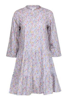 Apiece Apart - White w/ Blue, Red & Yellow Floral Dress Sz S