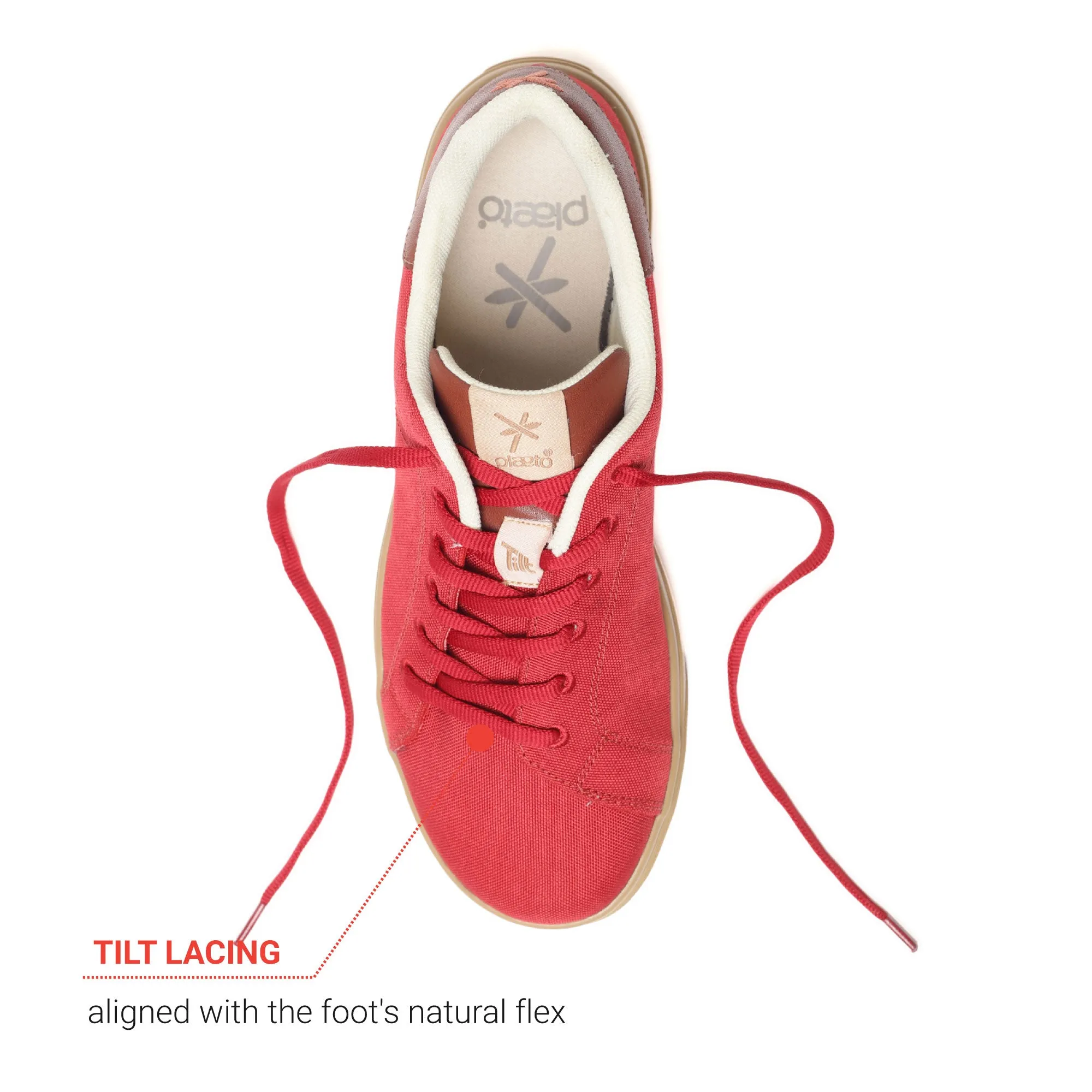 Classic Sneakers for Women - Red / Honey