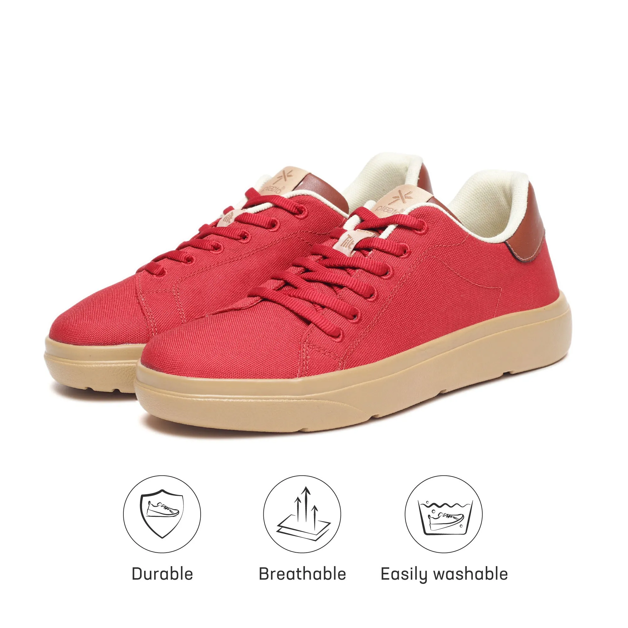 Classic Sneakers for Women - Red / Honey