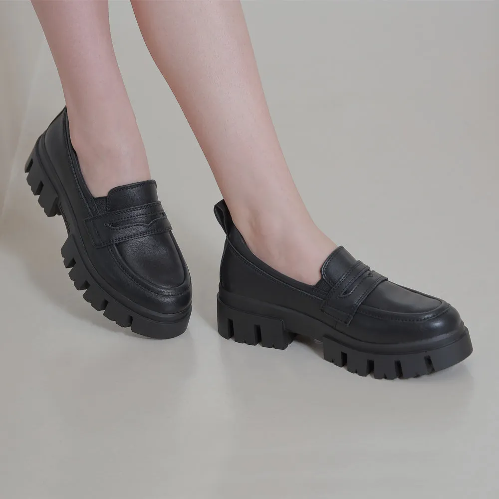 Corvara Track Sole Loafers (Nero)