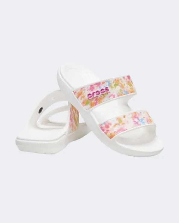 Crocs Classic Tie-Dye Unisex Lifestyle Slippers White/Multi