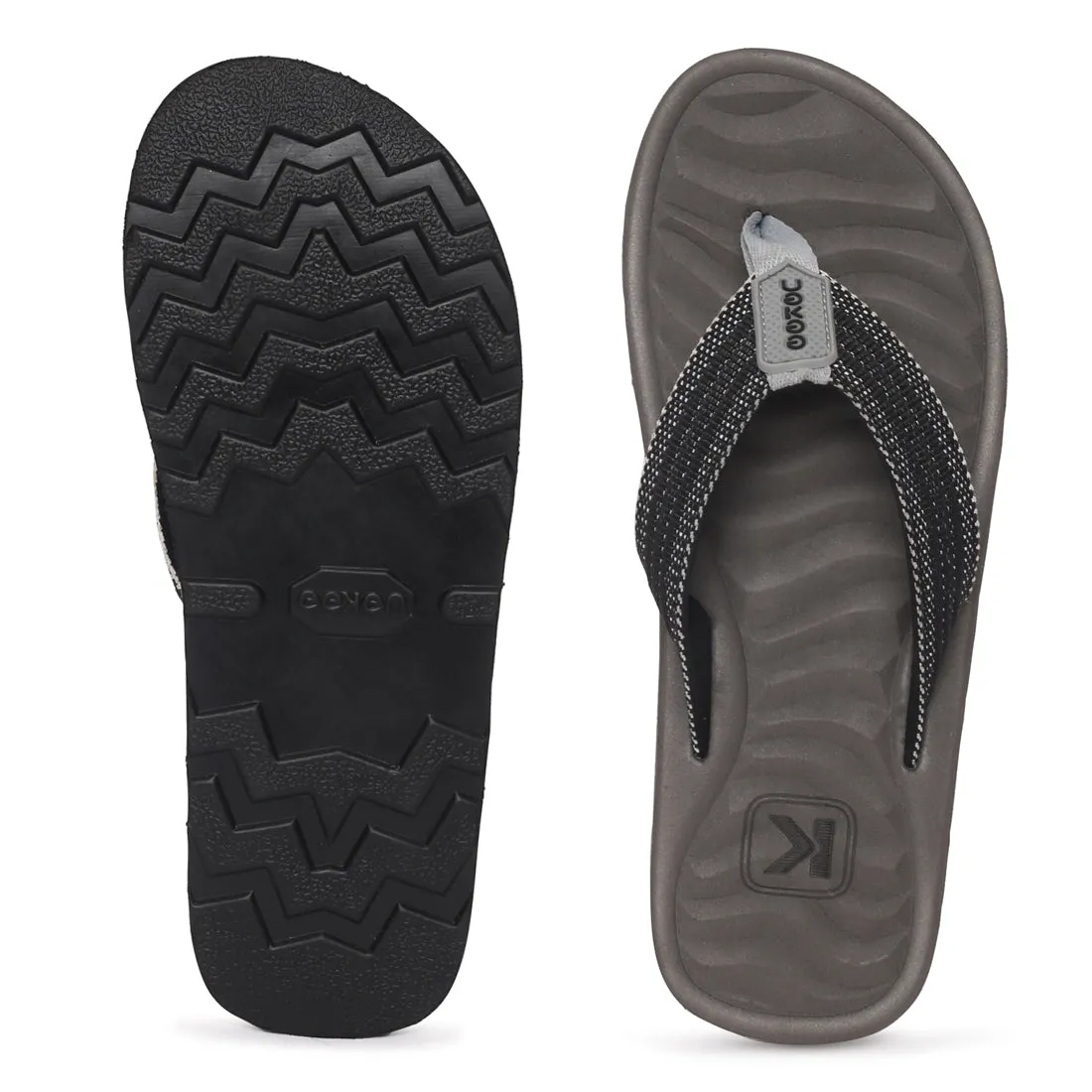 Eeken EFBGO2411S Grey Lightweight Washable Dailywear Durable Flip Flops For Men