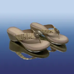 Elegant Beige Wedge Sandals