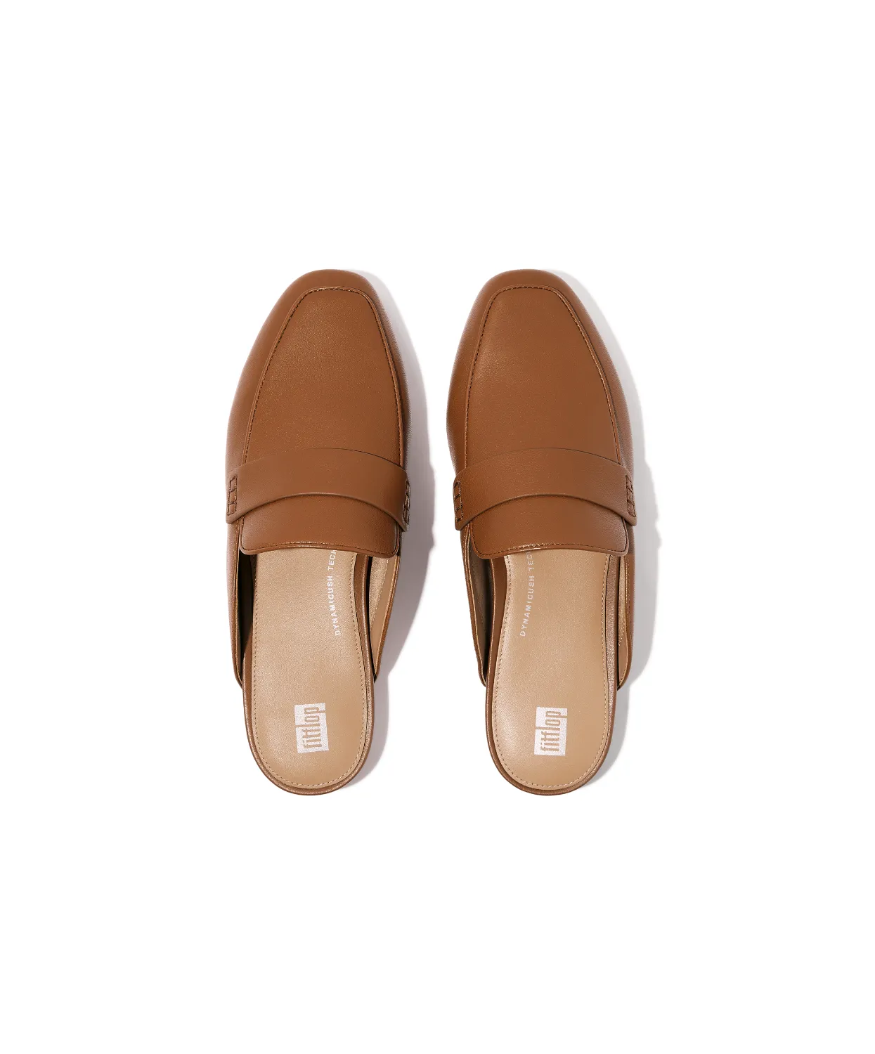 Fitflop Delicato Soft Leather Mules Deep Tan