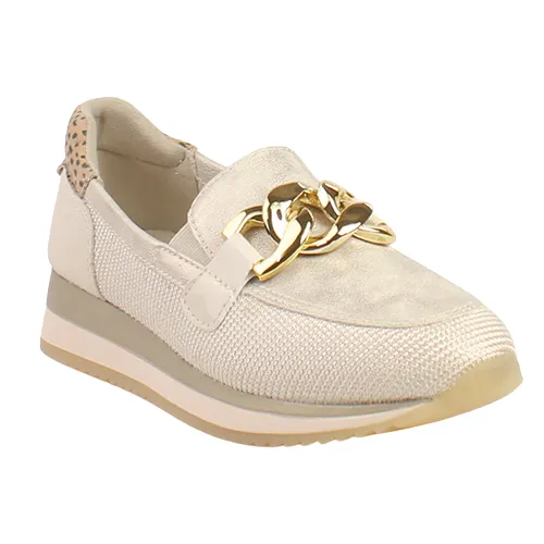 Jana Ladies Loafers - 24766-42 - Beige / Gold