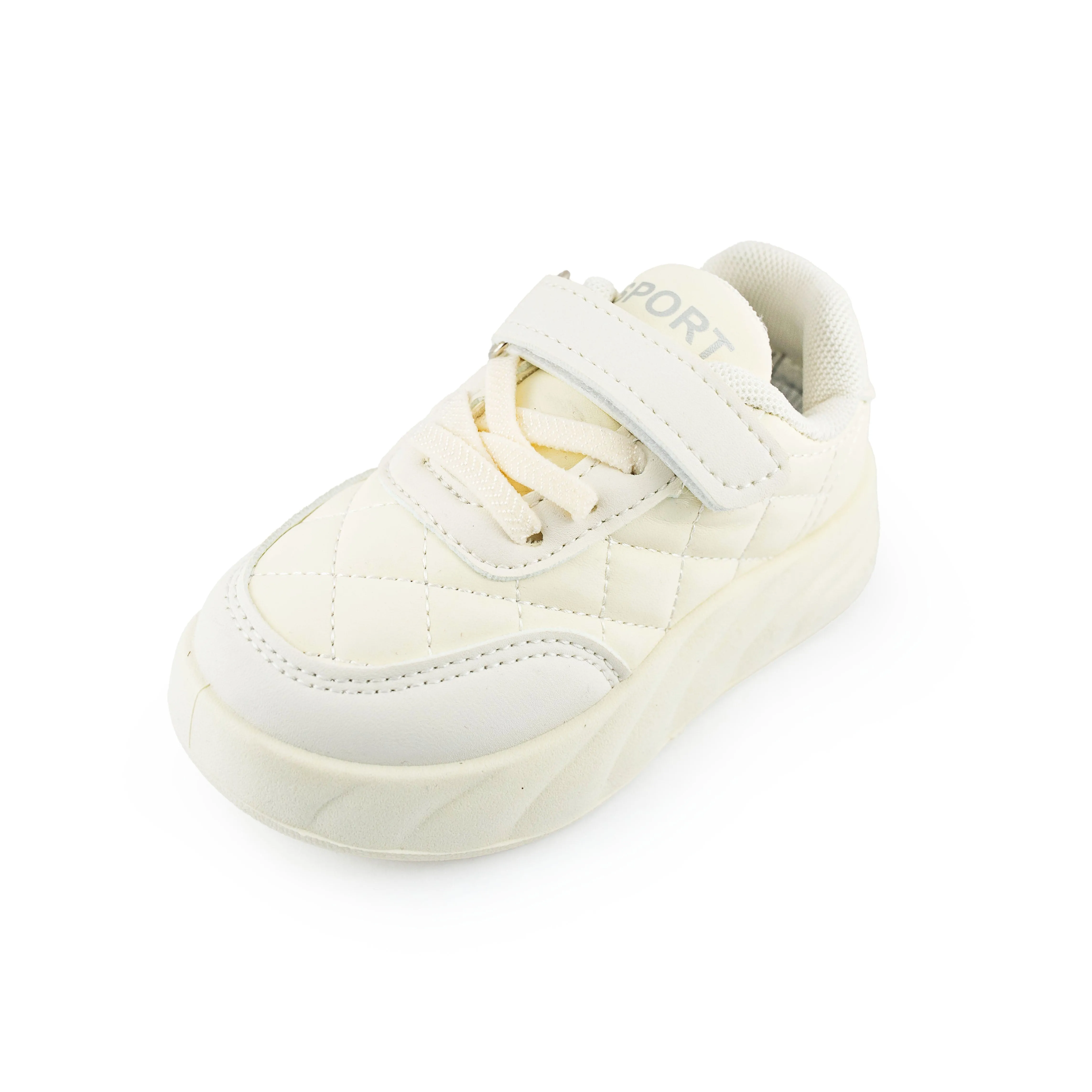 Kids' Quilted Comfort Sneakers - Z986 White