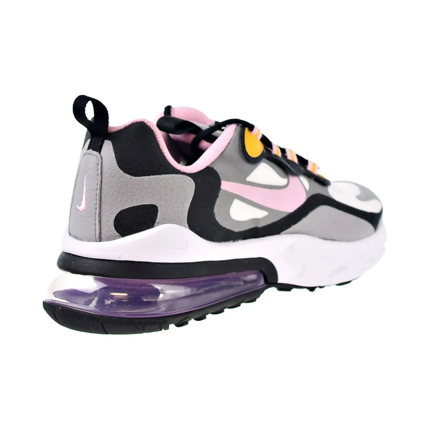 Nike Air Max 270 React Big Kids' Shoes Particle Grey-Arctic Pink-Sulfur