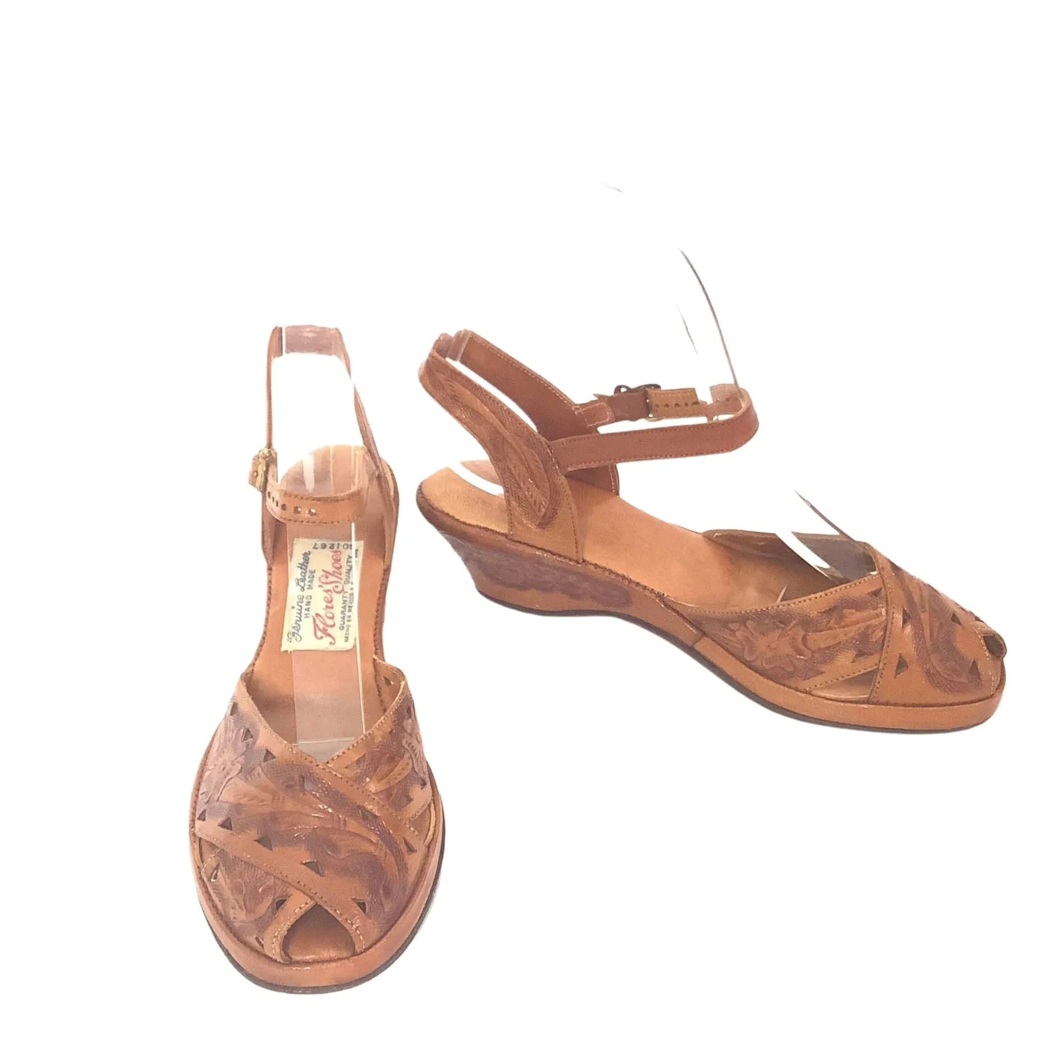 Tooled Leather Sandals