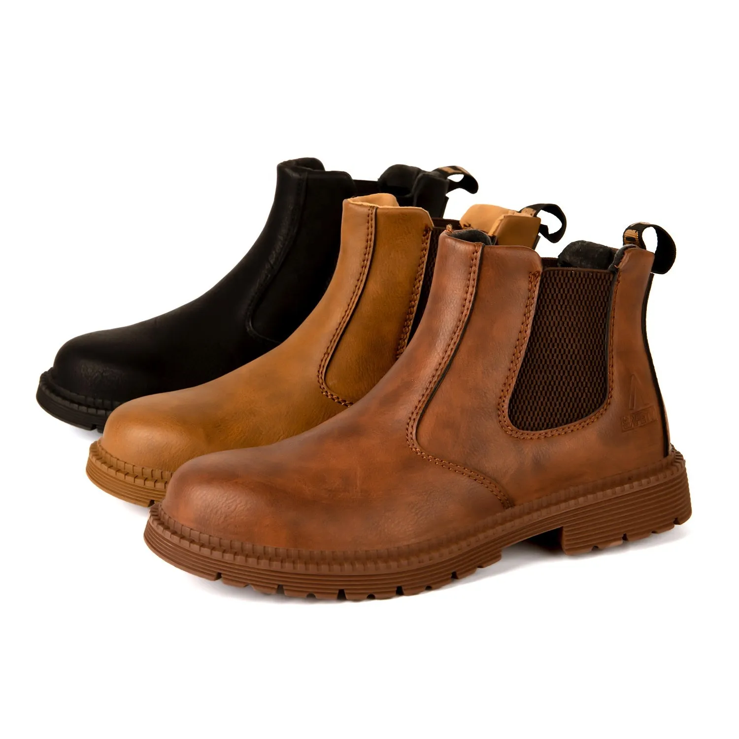 Waterproof woodland Chelsea fashionable rubber leather boots