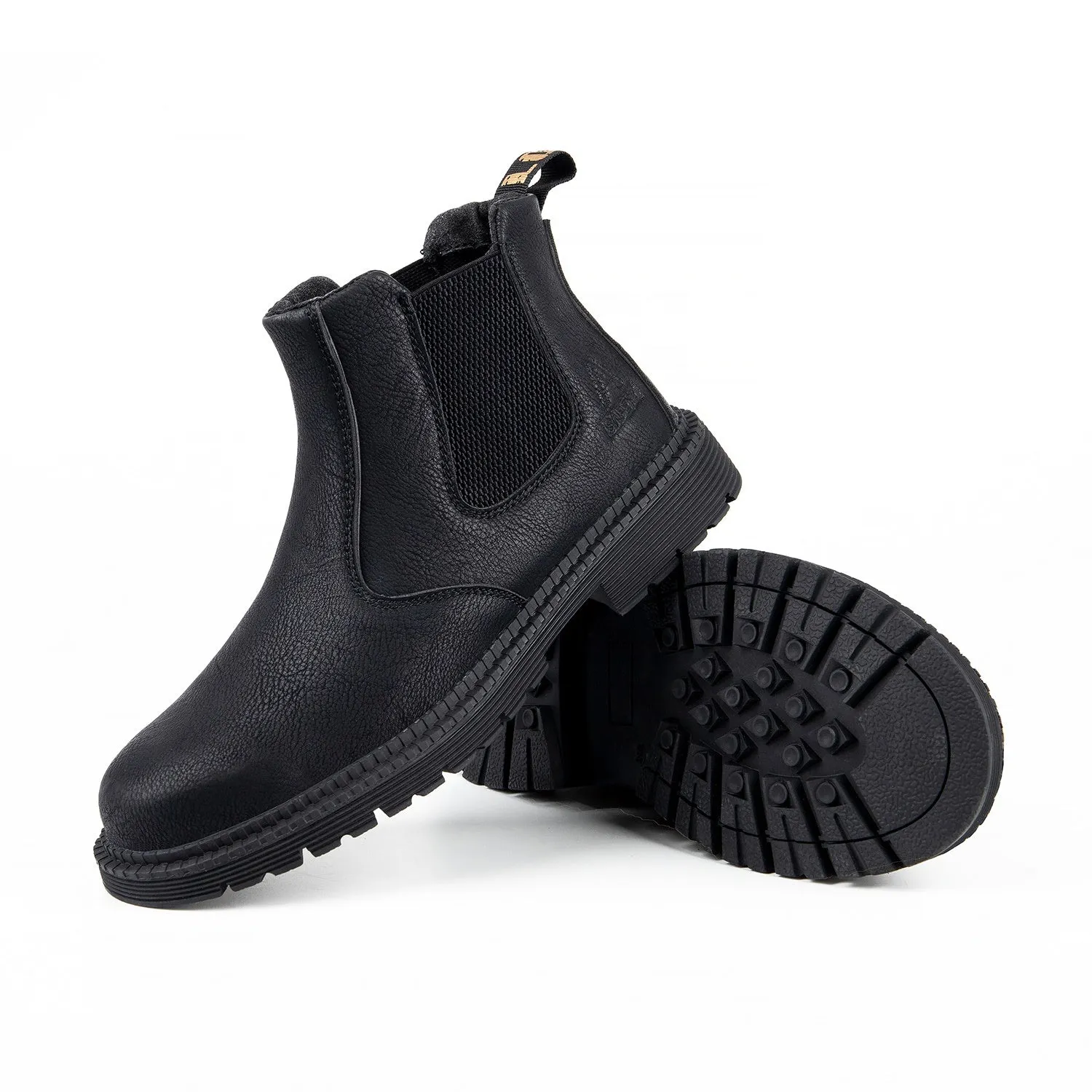 Waterproof woodland Chelsea fashionable rubber leather boots